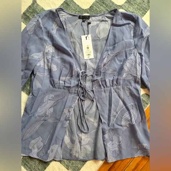 Dynamite Sheer Blouse Flyaway Top - Picture 3 of 7